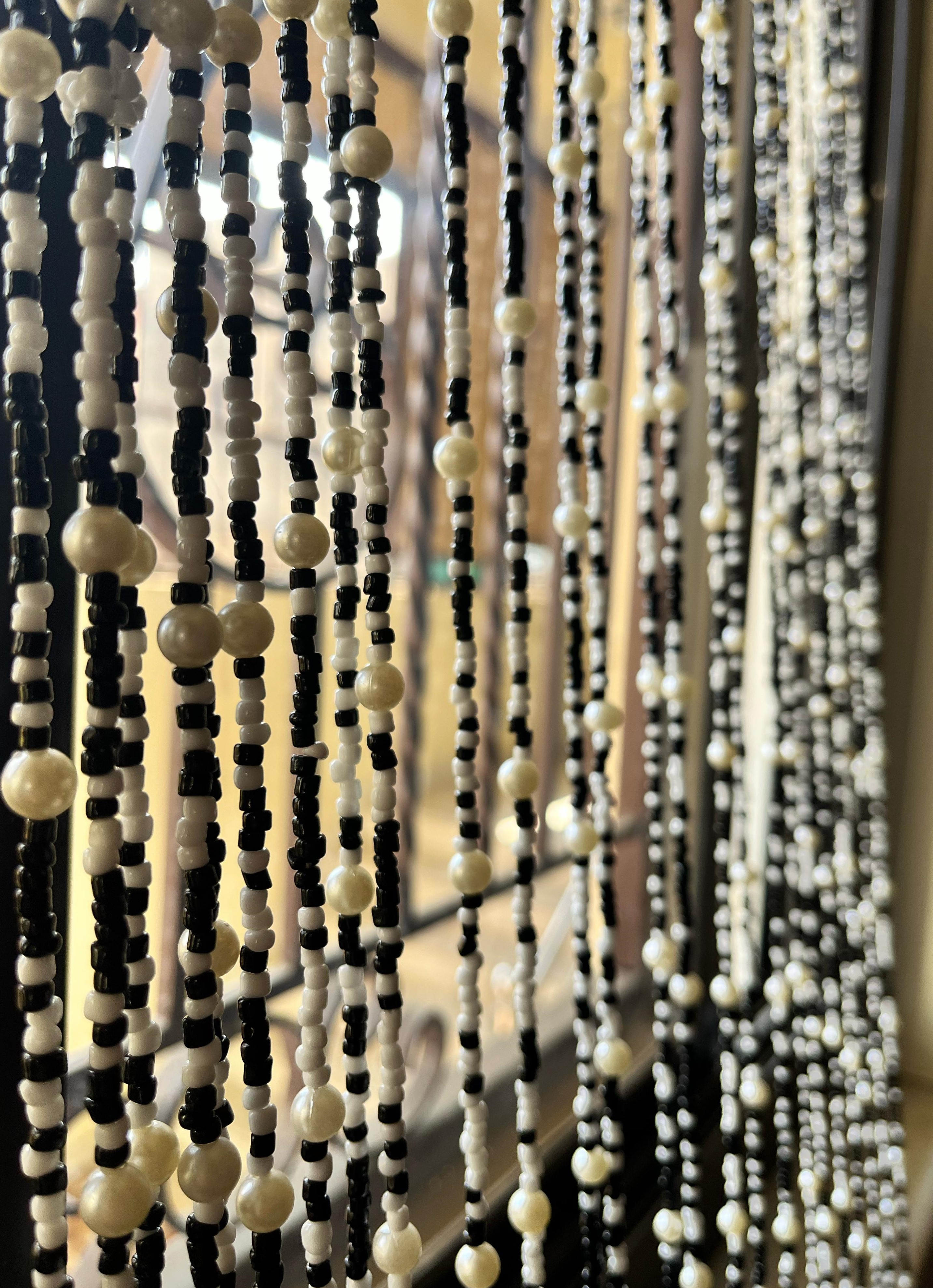 Beaded curtain doorway curtains