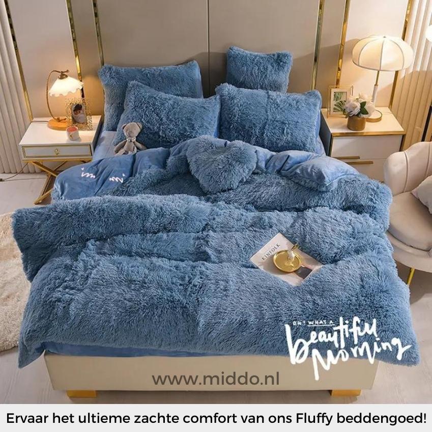 teddy fluwelen fleece dekbedovertrek Blauw beddengoed set