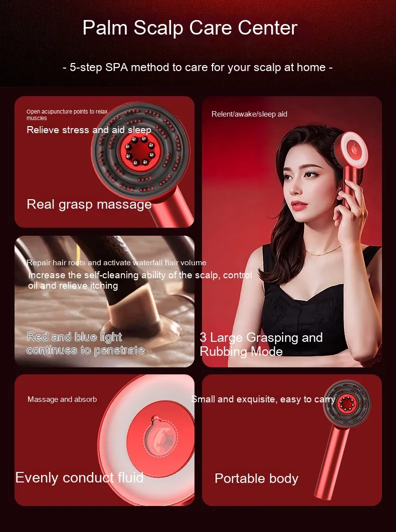 Scalp vibrating massager